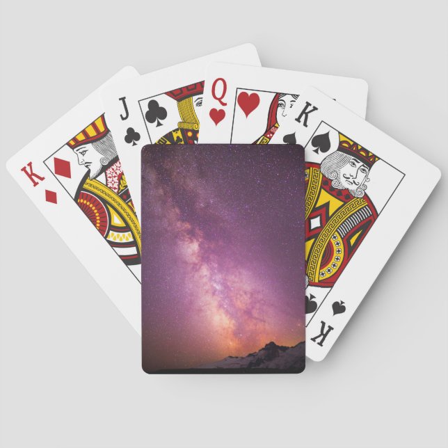 Milky Way | Over the Shoulder of Mt. Rainier Poker Cards (Back)