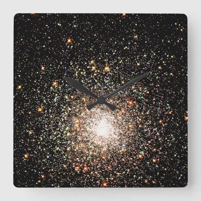 Milky Way Star Cluster Square Wall Clock (Front)