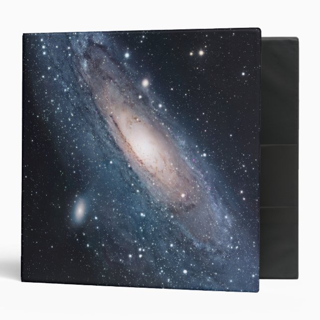 Milky Way Stars Andromeda Galaxy Space Elegant Top 3 Ring Binder (Front/Inside)