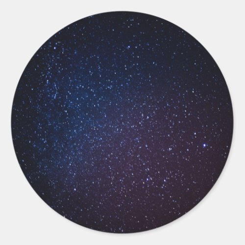 Milky Way stars night sky Classic Round Sticker