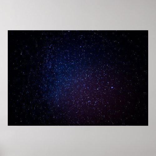 Milky Way stars night sky Poster