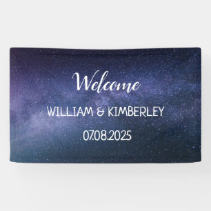 Milky Way Stars Sky Galaxy Elegant Wedding Banner
