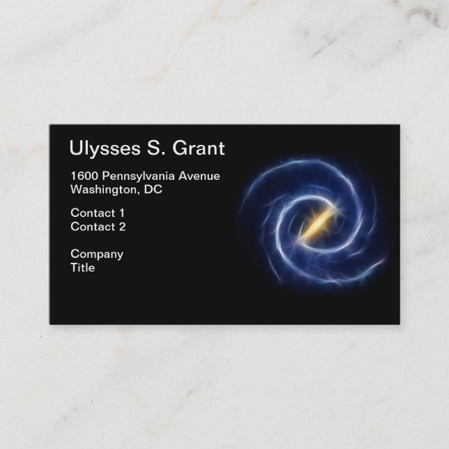 Milky Way Stars Spiral Galaxy Business Card (Front)