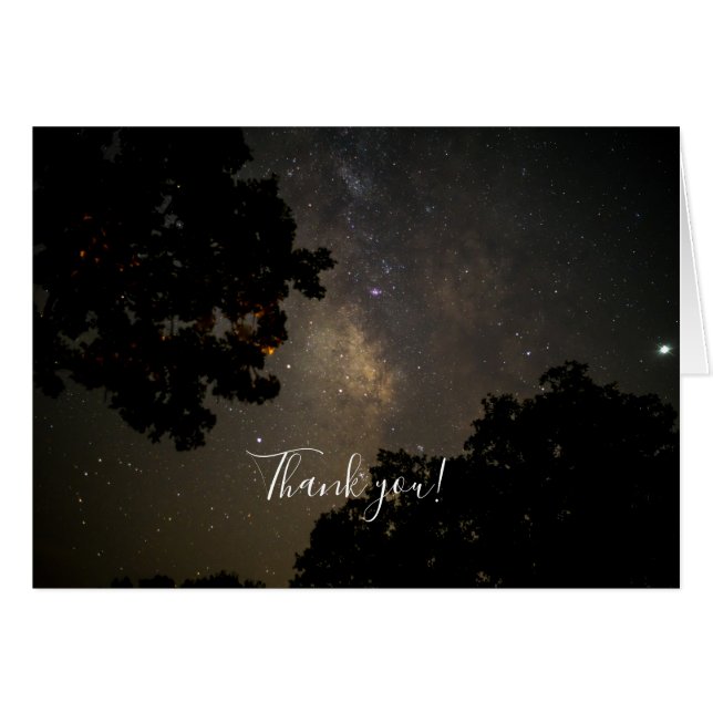 Milky Way Trees Thank You Card (Front Horizontal)