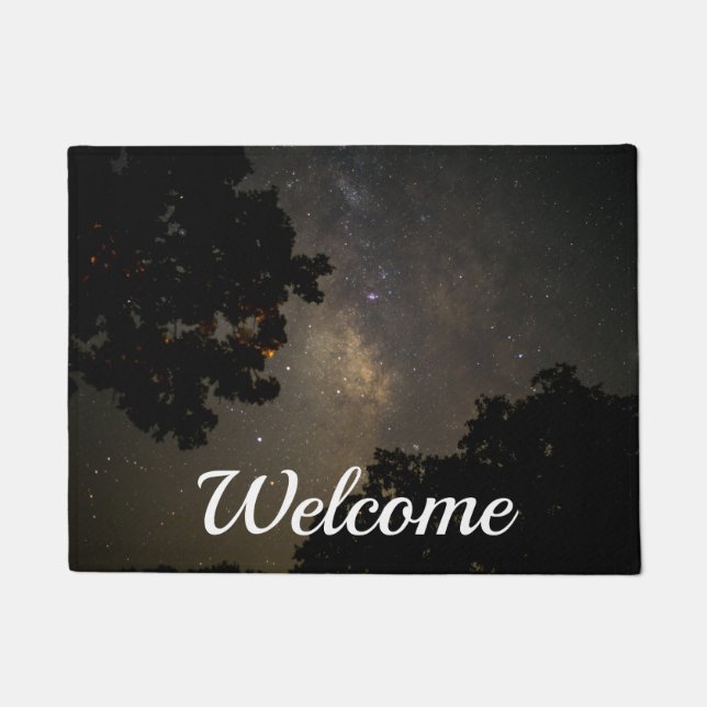 Milky Way Trees Welcome Doormat (Front)