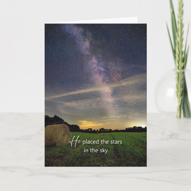 Milky Way With Hay Bale Encouragement Card (Front)