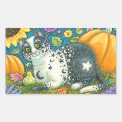 MILKYWAY Halloween Folk Art CAT STICKERS Sheet