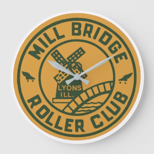 Mill Bridge Roller Rink Lyons Illinois Large Clock