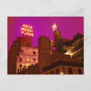 Mill City at Night Postcard