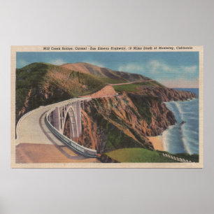 Mill Creek Bridge on San Simeon Hwy near Poster