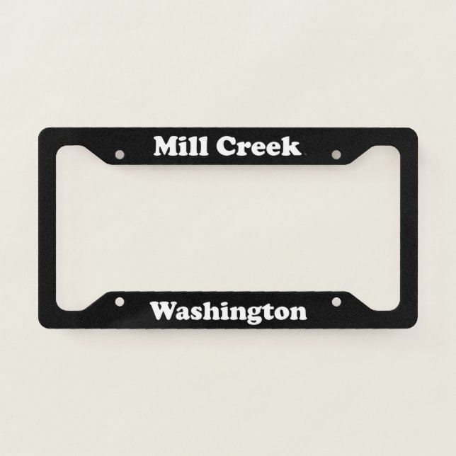 Mill Creek WA - LPF License Plate Frame (Front)
