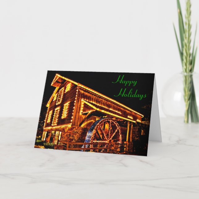 Mill in Lights Holiday Card (Front)