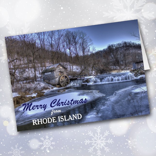 Mill on River Rhode Island Christmas Card (Creator Uploaded)