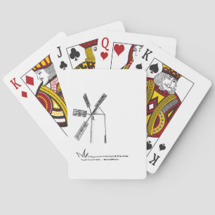 mill on white background poker cards