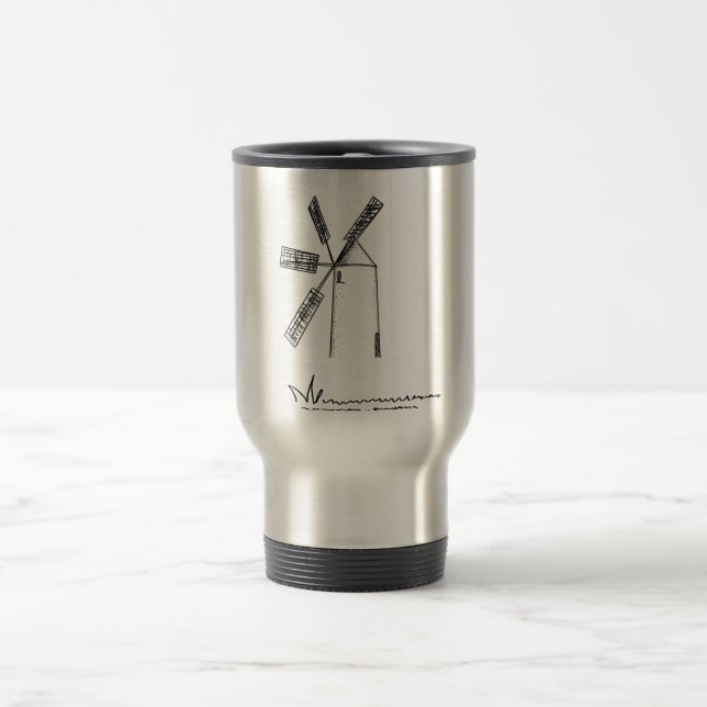 mill on white background travel mug (Center)