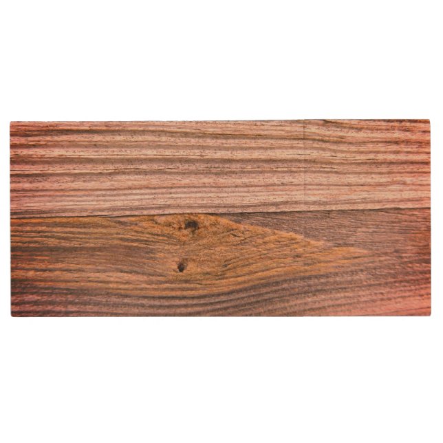 Mill Stream Bridge Wood Railing - Varnished Look USB Flash Drive (Front)