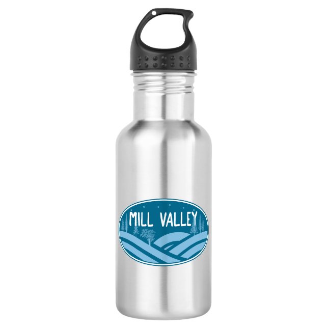 Mill Valley California Outdoors Stainless Steel Water Bottle (Front)