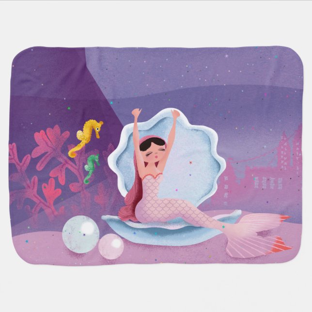 Milla the Mermaid Baby Blanket (Horizontal)