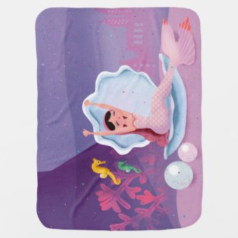Milla the Mermaid Baby Blanket | Zazzle