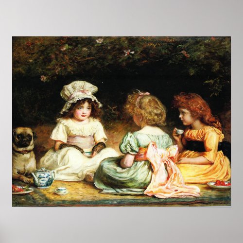 Millais _ Afternoon Tea 1889 Poster