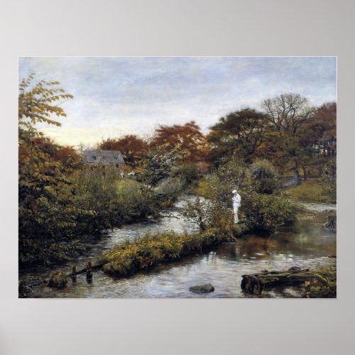 Millais _ Flowing To The River 1871 Poster