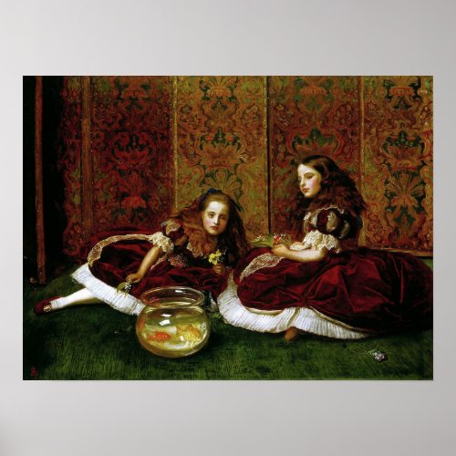 Millais _ Leisure Hours 1864 Poster