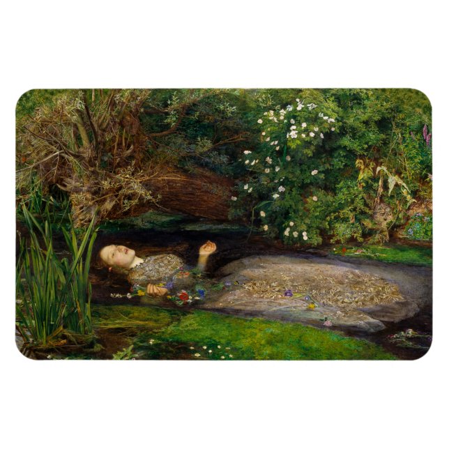 Millais Ophelia CC0541 Fridge Art Collection Magnet (Horizontal)