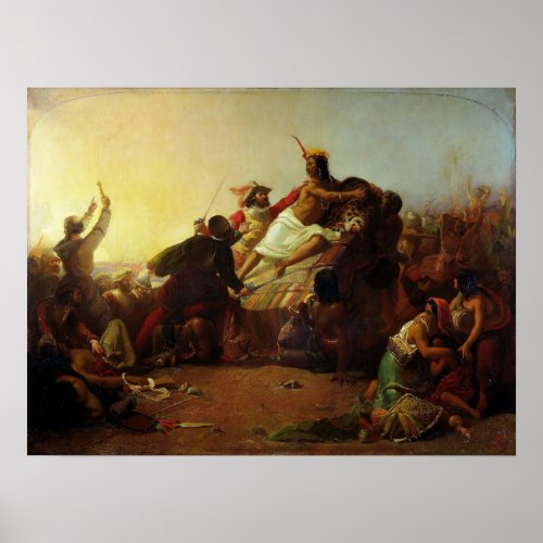 Millais _ Pizarro Seizing The Inca Of Peru Poster