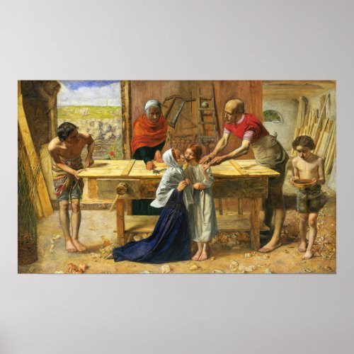 Millais _ The Carpenters Shop Poster