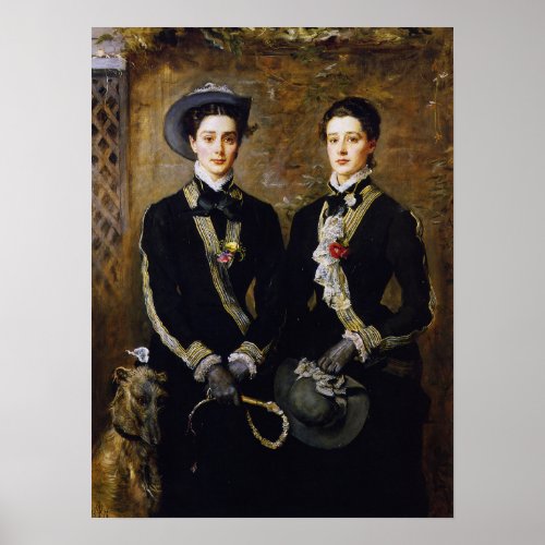 Millais _ Twins Grace And Kate Hoare 1876 Poster