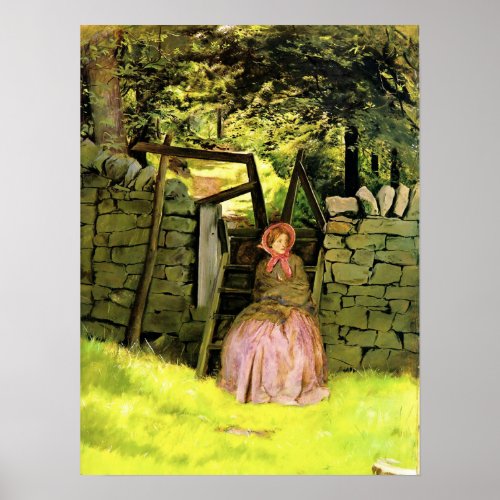 Millais _ Waiting 1854 Poster