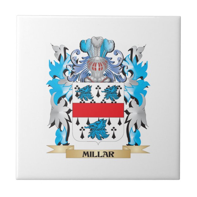 Millar Coat of Arms - Family Crest Ceramic Tile (Front)
