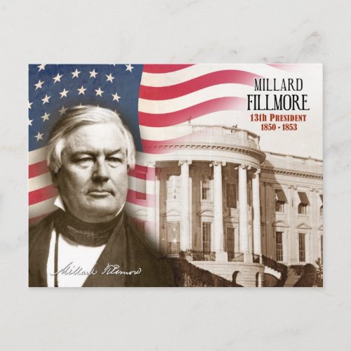 Millard Fillmore _  13th President of the US Postcard