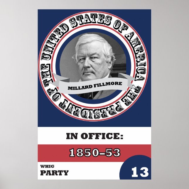 Millard Fillmore Presidential History Poster (Front)
