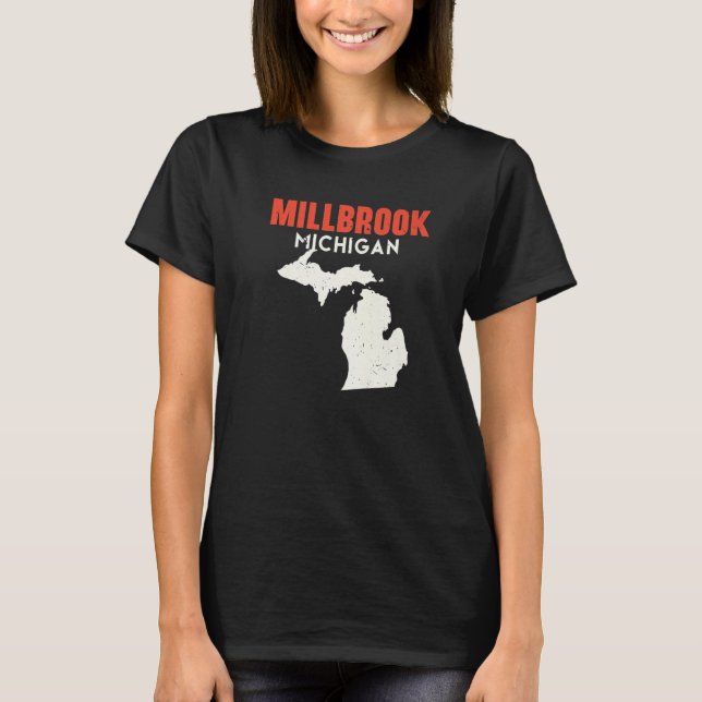 Millbrook Michigan USA State America Travel Michig T-Shirt (Front)