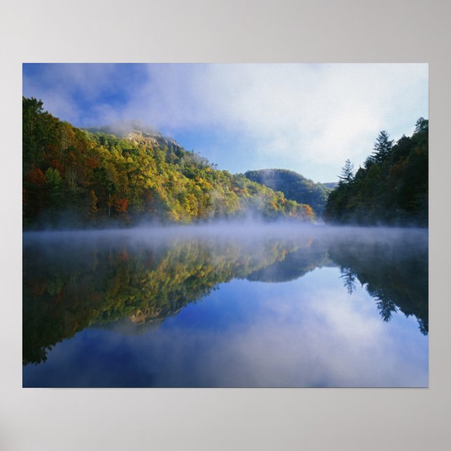 Millcreek Lake and autumn colors at sunrise, Poster (Front)