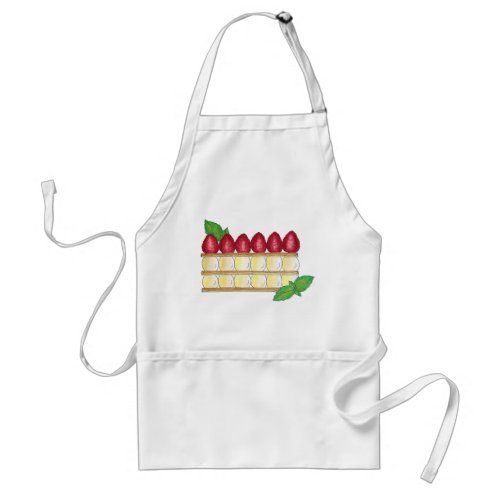 Mille Feuille French Food Puff Pastry Raspberries Adult Apron
