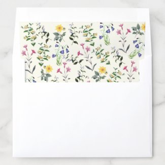 Mille Fleurs Colorful Wildflowers Envelope Liner