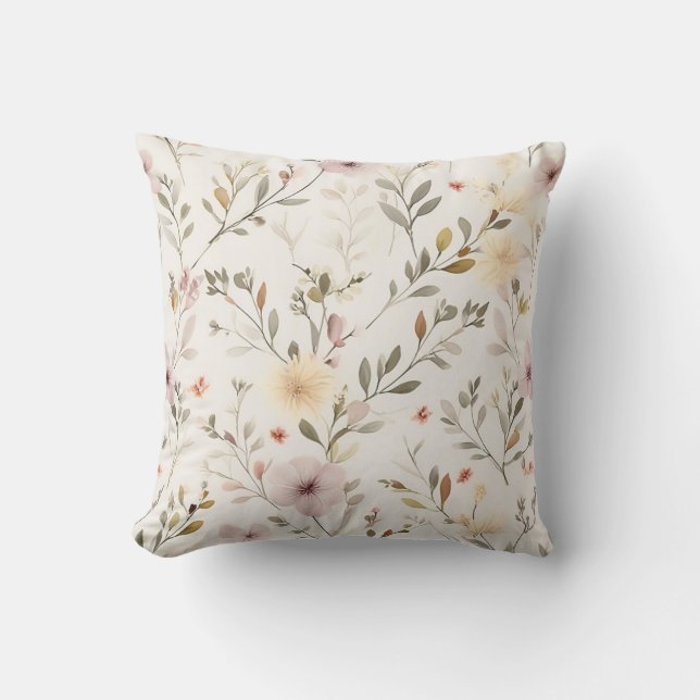 Mille Fleurs Throw Pillow (Front)