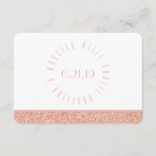 Mille Grazie Italian Rose Gold Glitter Thank You Card