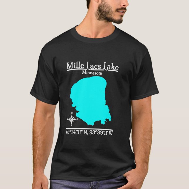 Mille Lacs Lake Minnesota Long Sleeve T Shirt (Front)