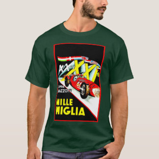 MILLE MIGLIA Vintage Auto Racing Advertising Print T-Shirt