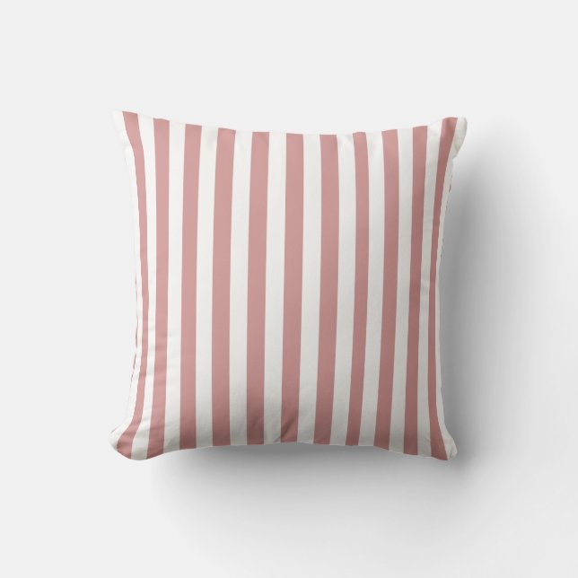 MILLENIAL PINK Thin Striped Pillow (Front)