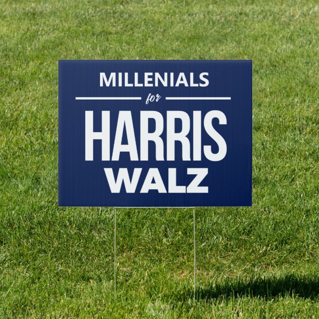 Millenials for Harris Walz Sign (Insitu)