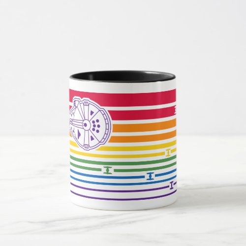 Millenium Falcon Rainbow Stripes Mug