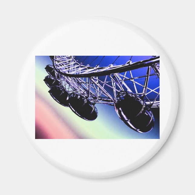 millenium wheel  London digital art Magnet (Front)