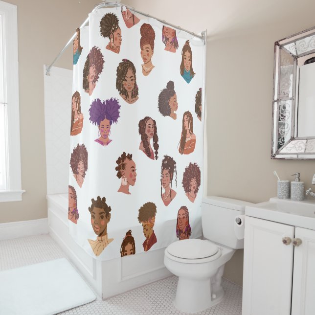 Millennial Bathroom Decor Shower Curtain (In Situ)