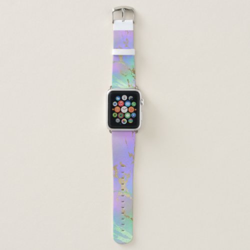 Millennial Marble  Playful Rainbow Pastel Ombre Apple Watch Band