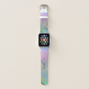 Millennial Marble Playful Rainbow Pastel Ombre Apple Watch Band