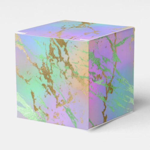 Millennial Marble  Playful Rainbow Pastel Ombre Favor Boxes